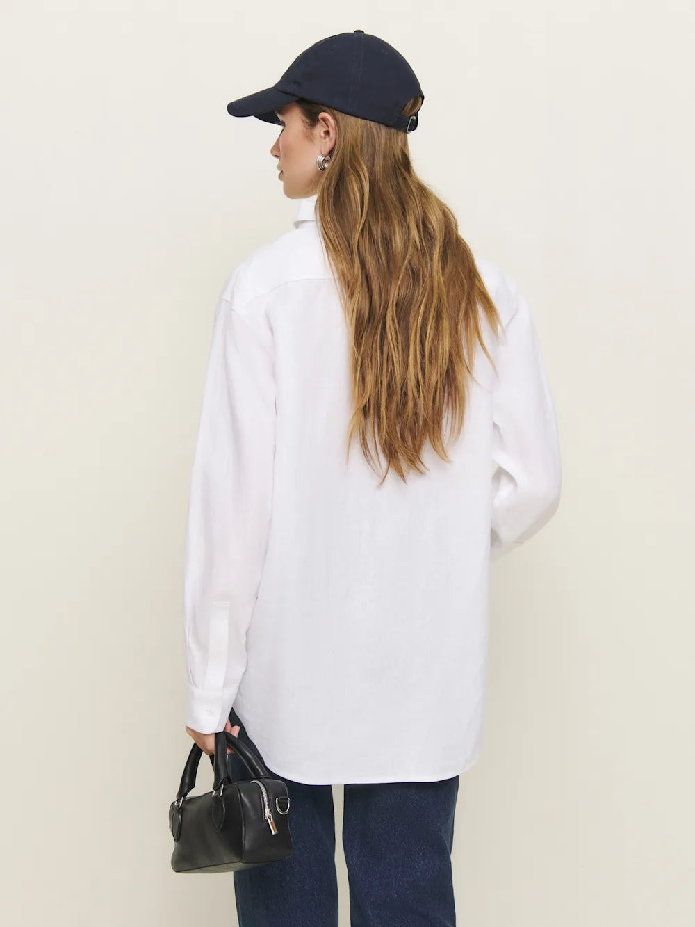 White Oversized Linen Shirt