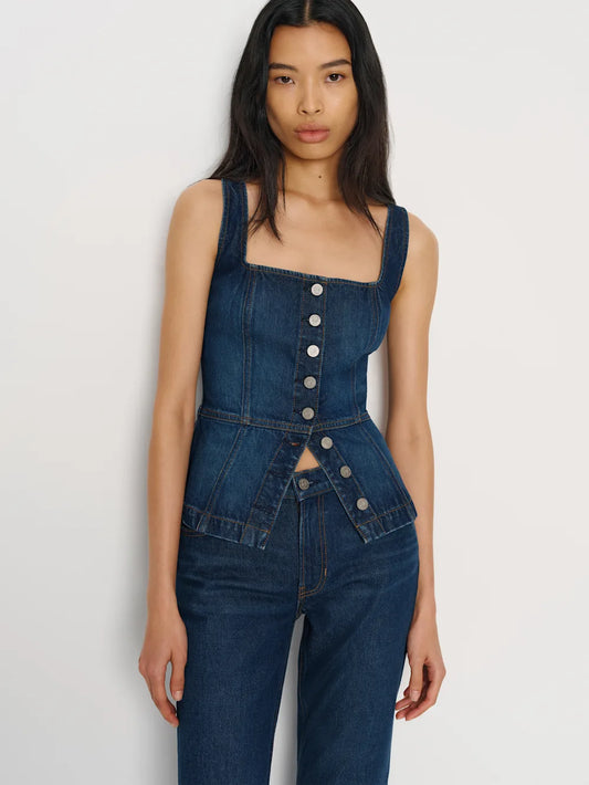 Stretched Denim Top