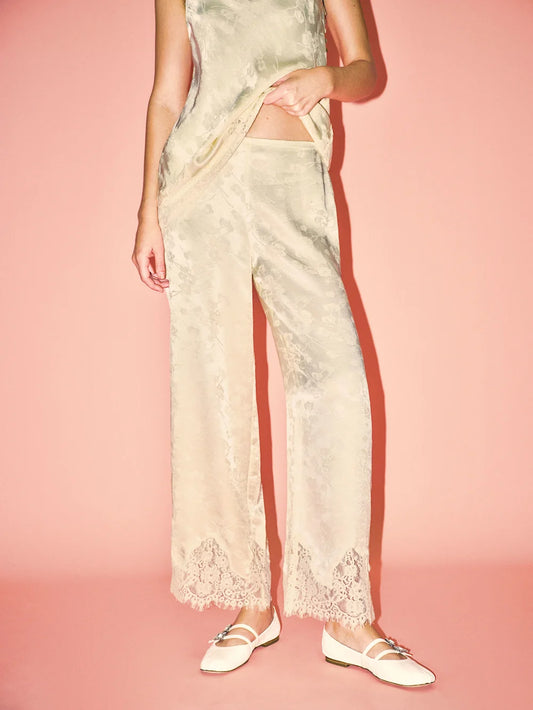 Cropped Silk Pants
