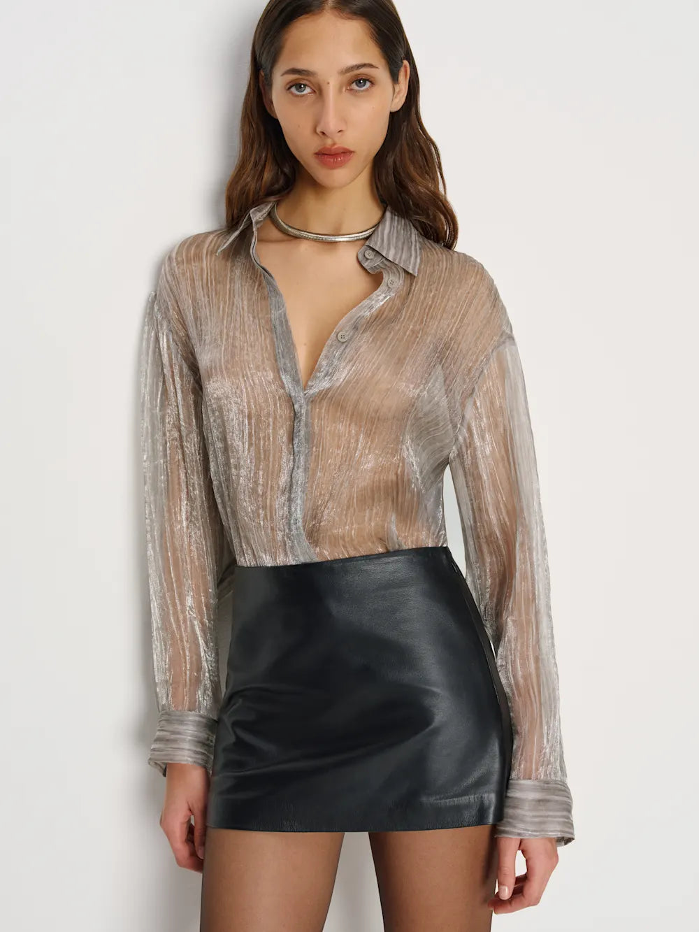 See-through Oversized Shirt