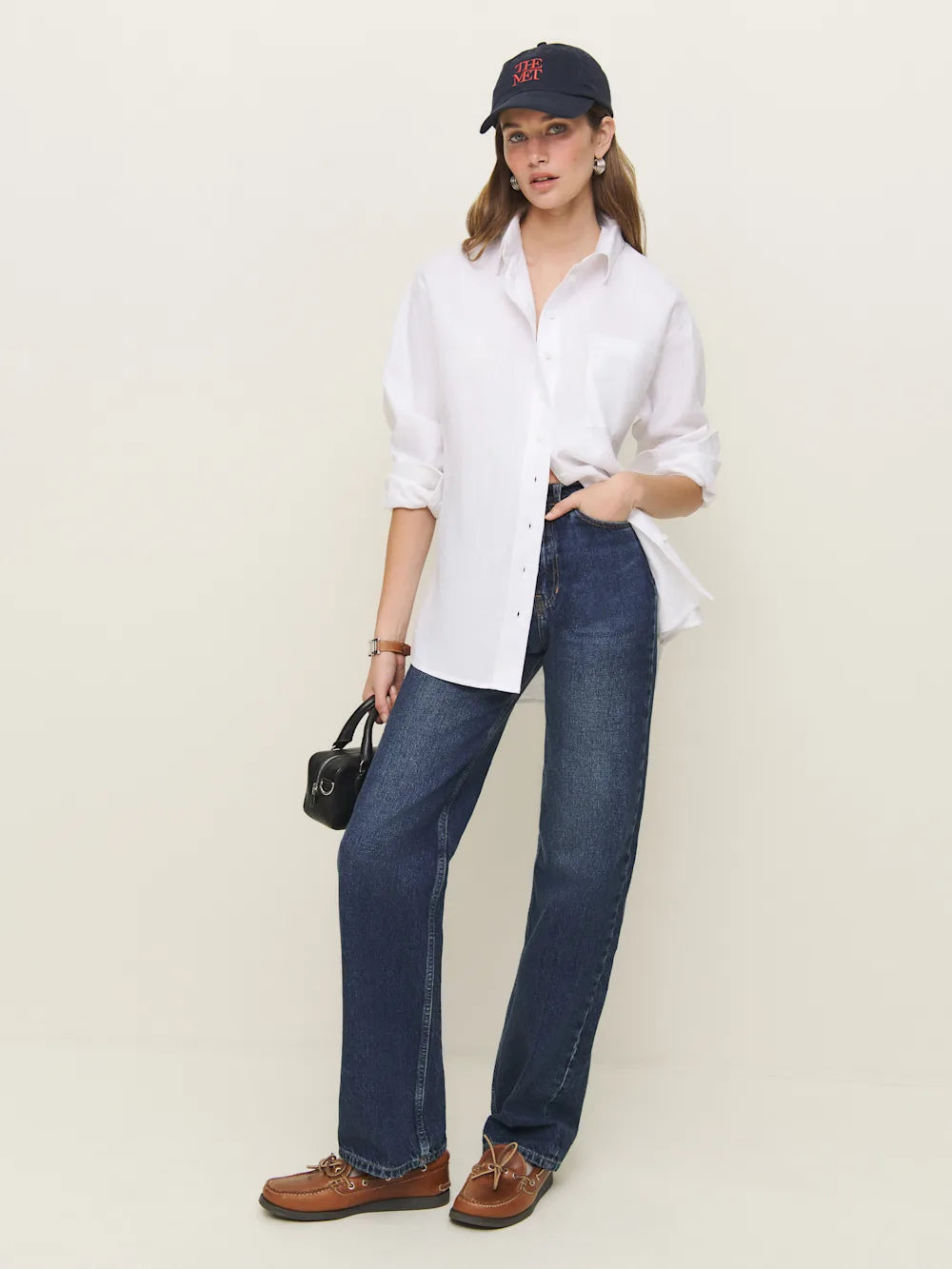 White Oversized Linen Shirt