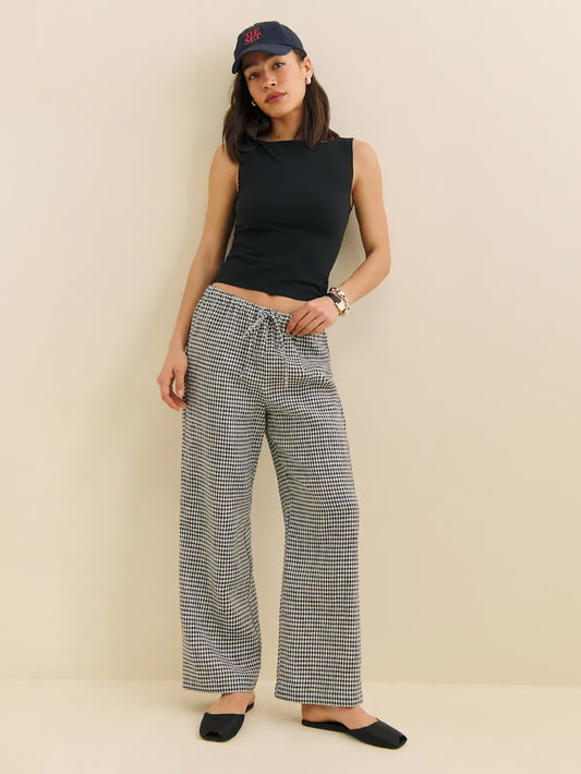 Linen Cropped Pants