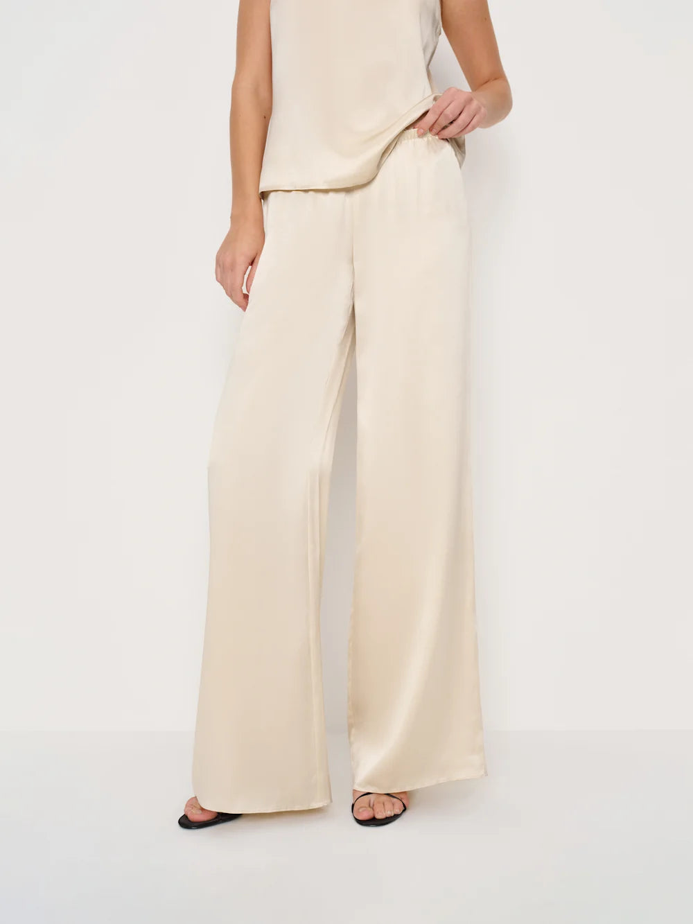 Silk Wide Leg Pants