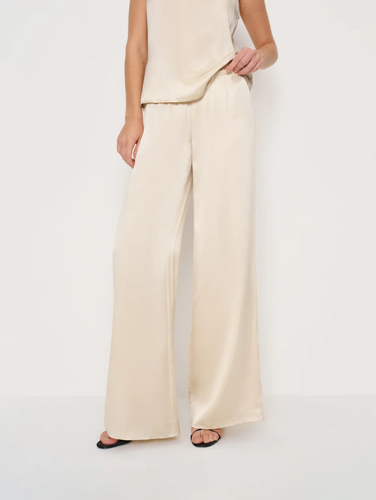 Silk Wide Leg Pants