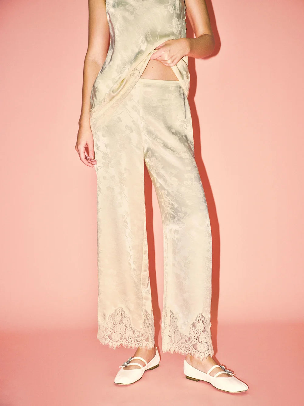Cropped Silk Pants